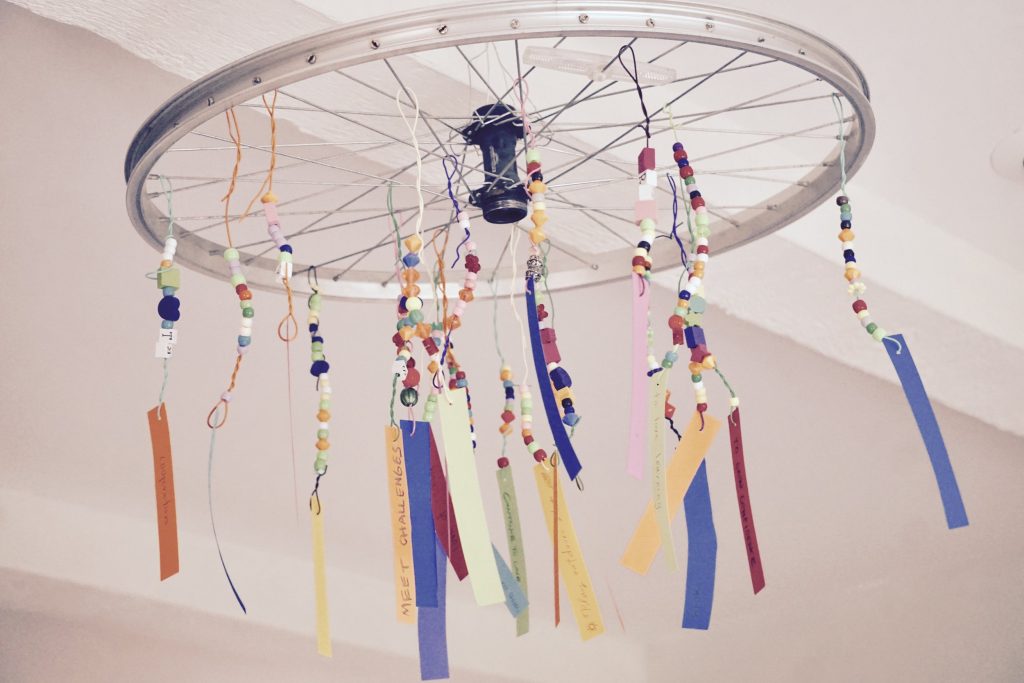 Bicycle Wheel Chandelier