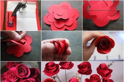 Step-by-Step Tutorial to Make Paper Rose Art