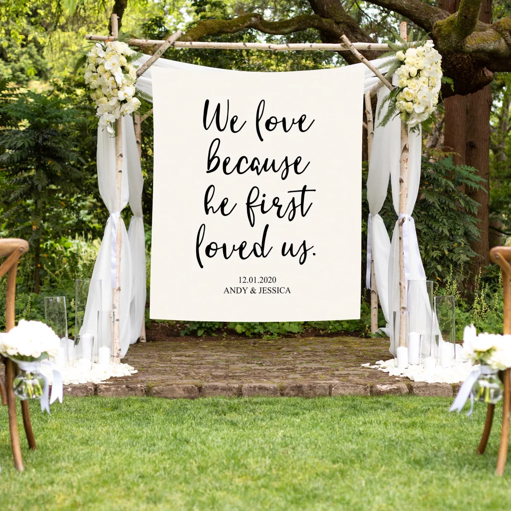 Handwritten Ceremony Backdrop