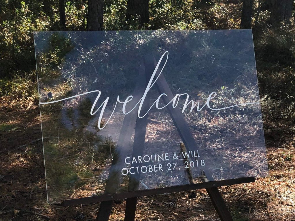 Acrylic Welcome Wedding Signs