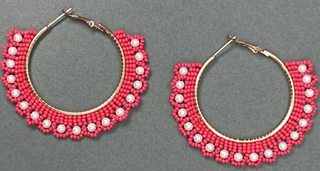 Beaded Hoop Earrings