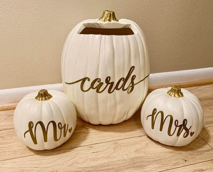 Faux Pumpkin Wedding Card Box