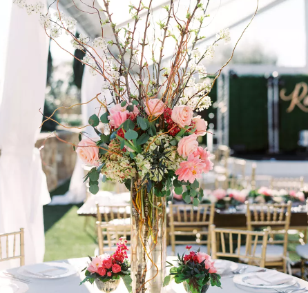 High Stem low Floral Centerpiece