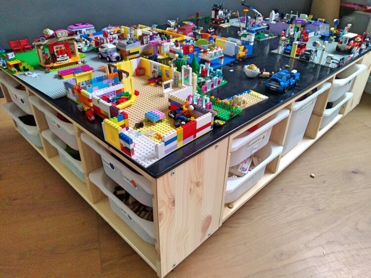 Old Bookcase Turned Lego Table