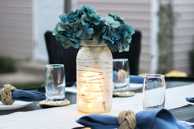 Rustic Mason Jar Vases