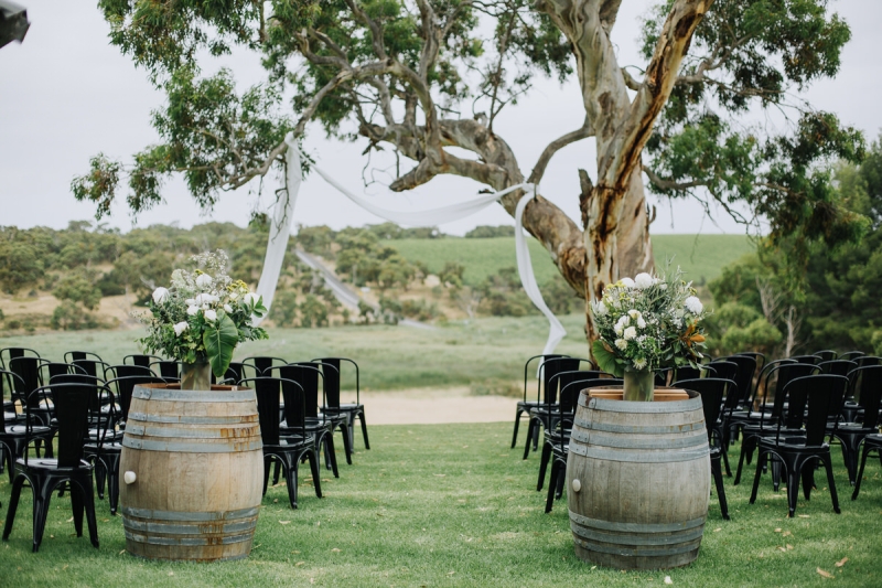 Rustic Wine Barrel Wedding Signs