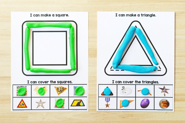 Shape Playdough Mats