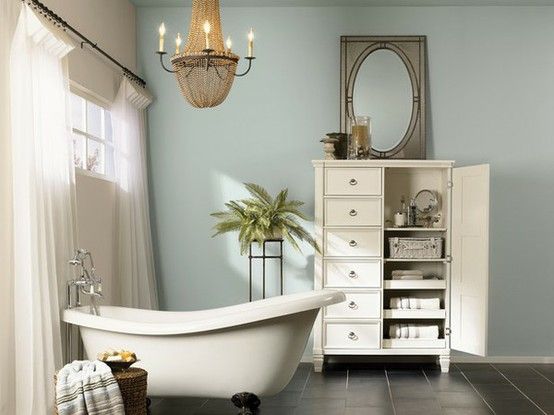 Sherwin Williams Silver Mist in Bathrooms