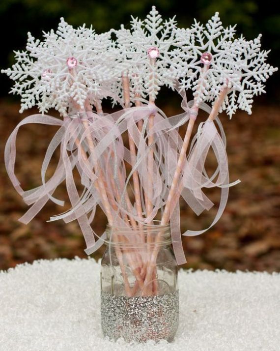 Sparkling Snowflake Centerpieces