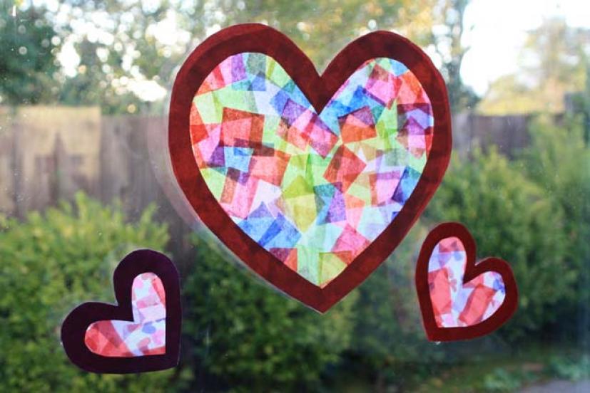 Tissue Paper Suncatchers