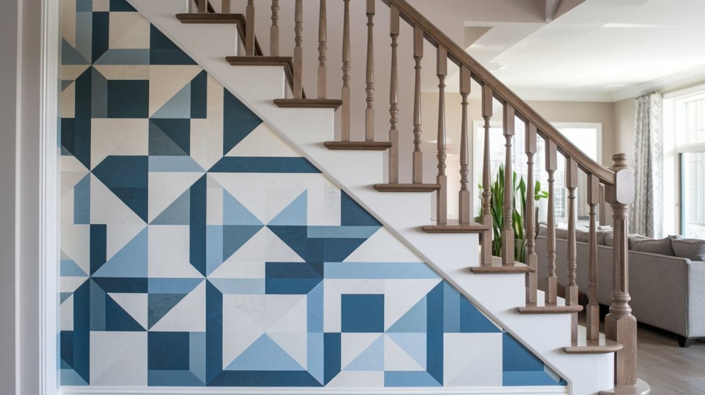 Creative Laminate Designs for Staircase Walls