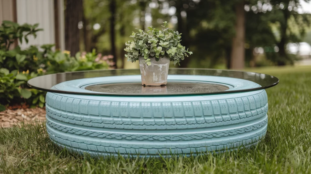 Repurposed Tire Tables