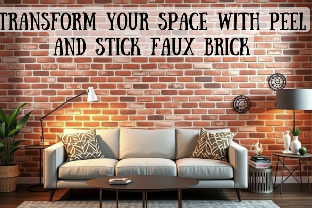 peel and stick faux brick