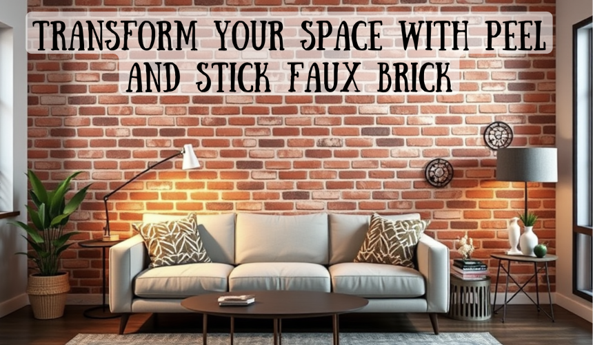 peel and stick faux brick