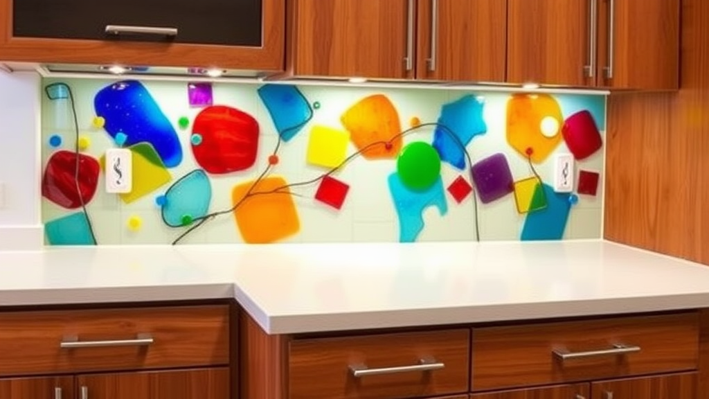 Artistic Glass Backsplash