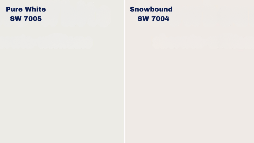 sherwin williams snowbound vs pure white