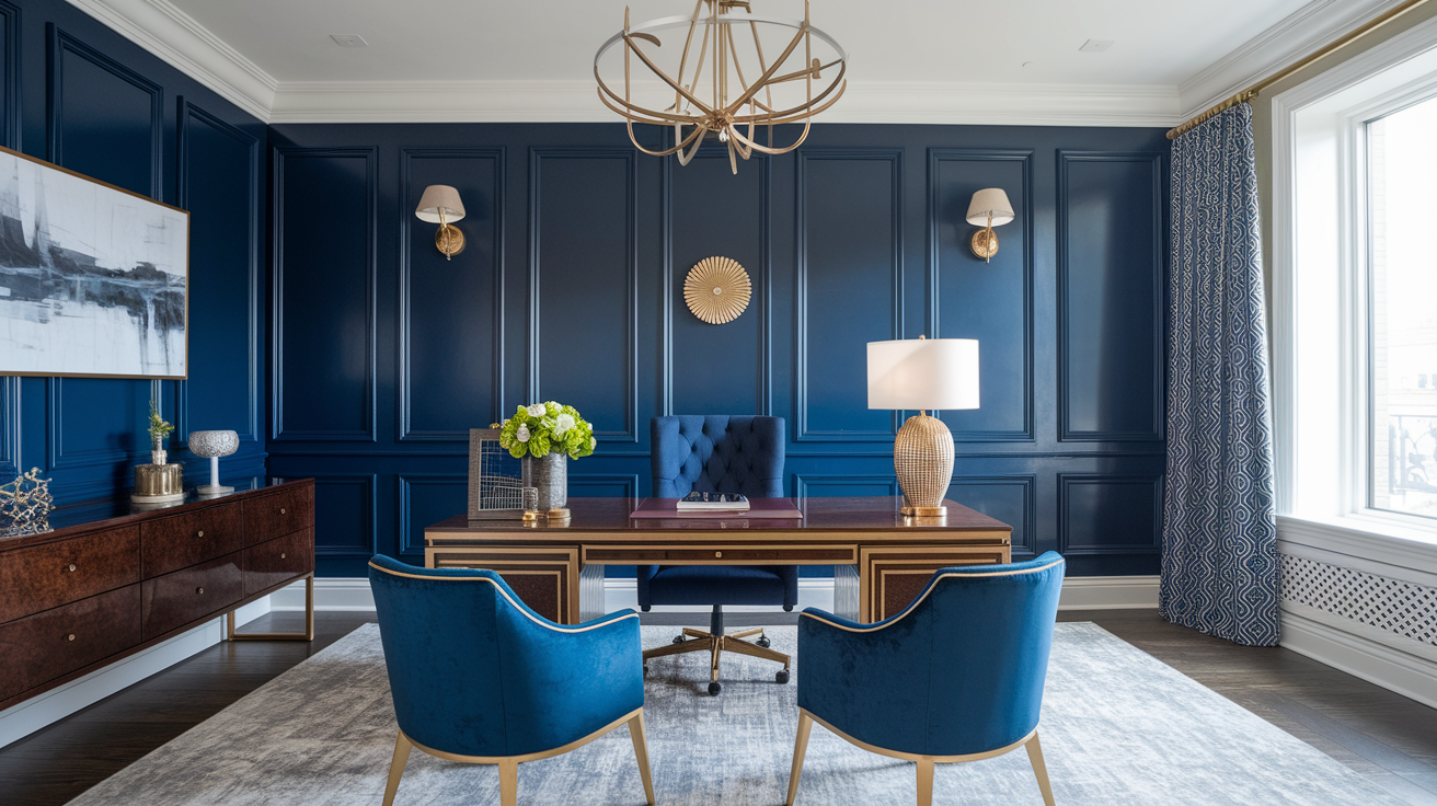 Navy_blue_and_walnut_wood_combination